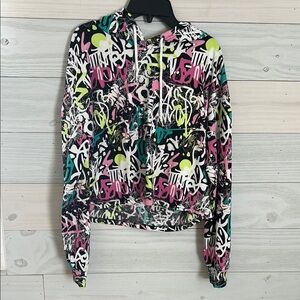 Almost Famous Graffiti Print Hoodie